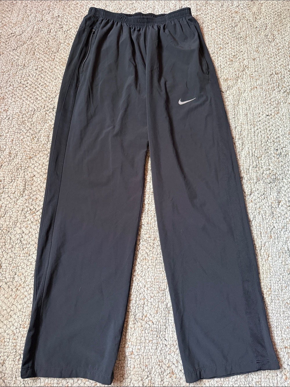 Nike DRI-FIT Black Athletic Pants with Reflective Swoosh